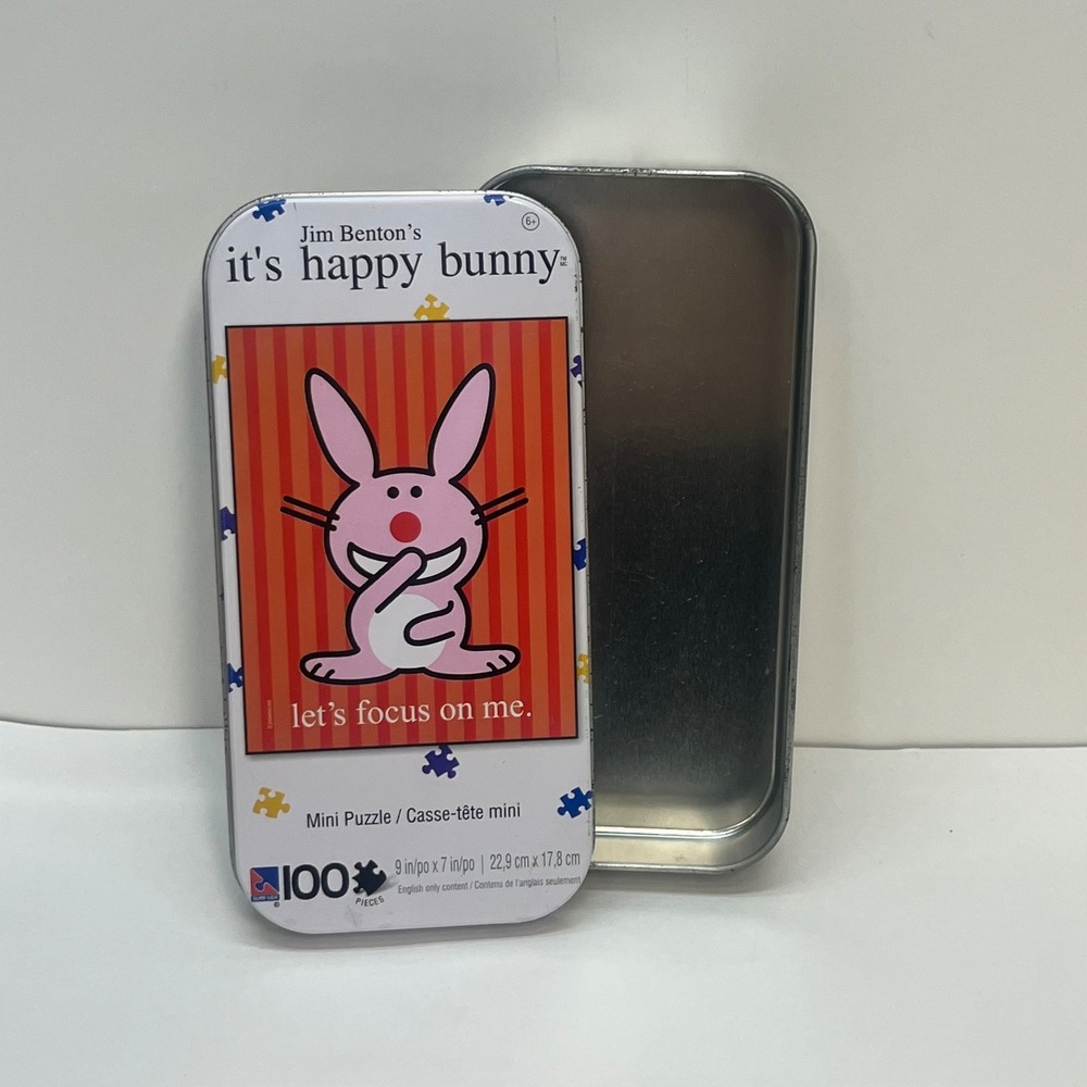 Jim Benton's It's Happy Bunny mini  collectible metal tin
